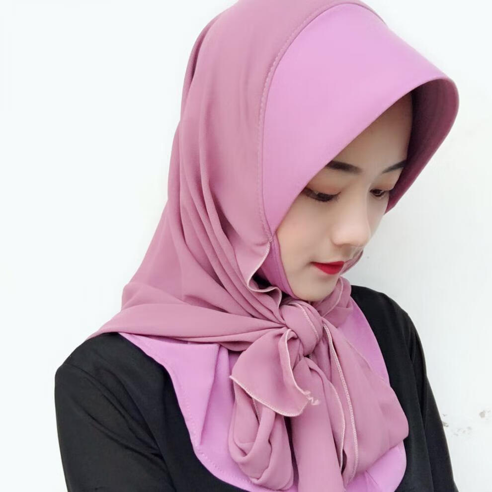 吉普jeep马来西亚头巾新款马来西亚盖头方便款长巾迪拜旅游纱巾夏季用