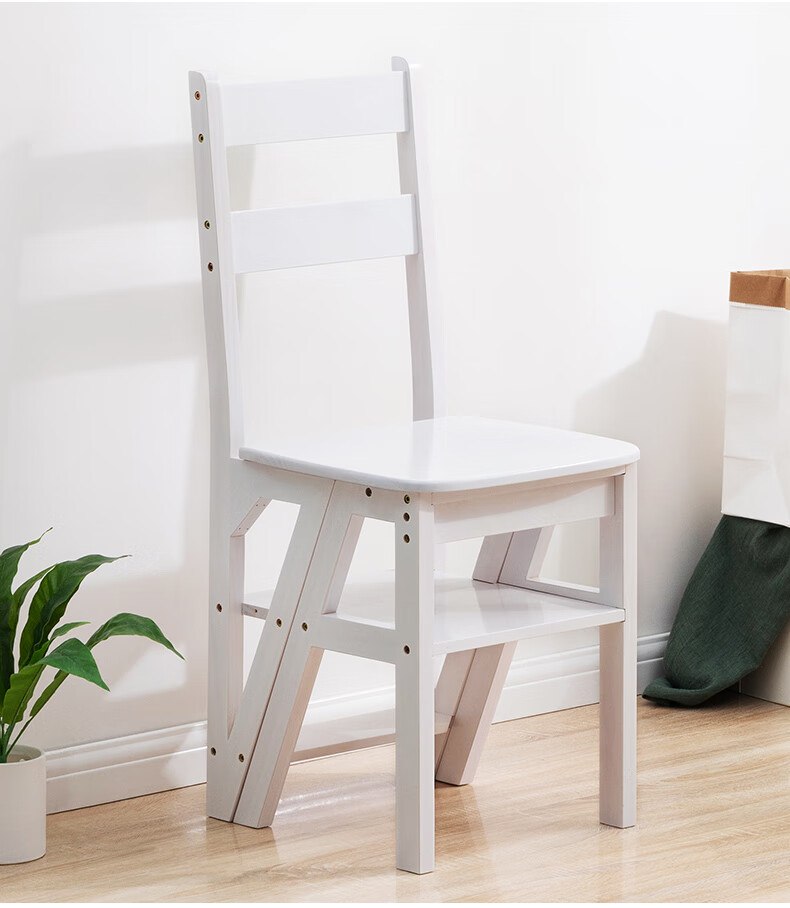 双劲实木梯椅家用梯子椅子折叠两用梯凳室内登高踏板楼梯多功能 【免