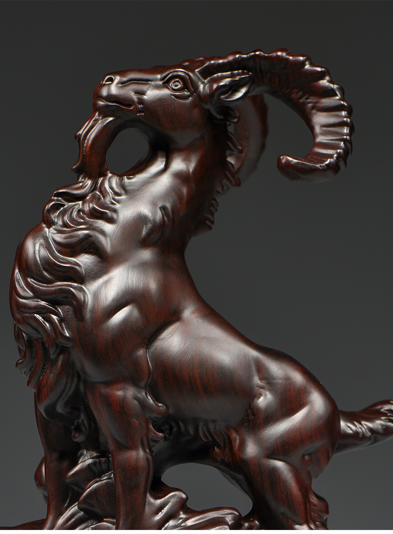 黑檀精雕领头羊【高48cm】【图片 价格 品牌 报价】-京东