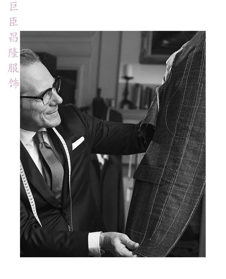 富铤轻奢高档品牌挂西服套装男士二件套商务正装浅蓝色小西装修身伴郎