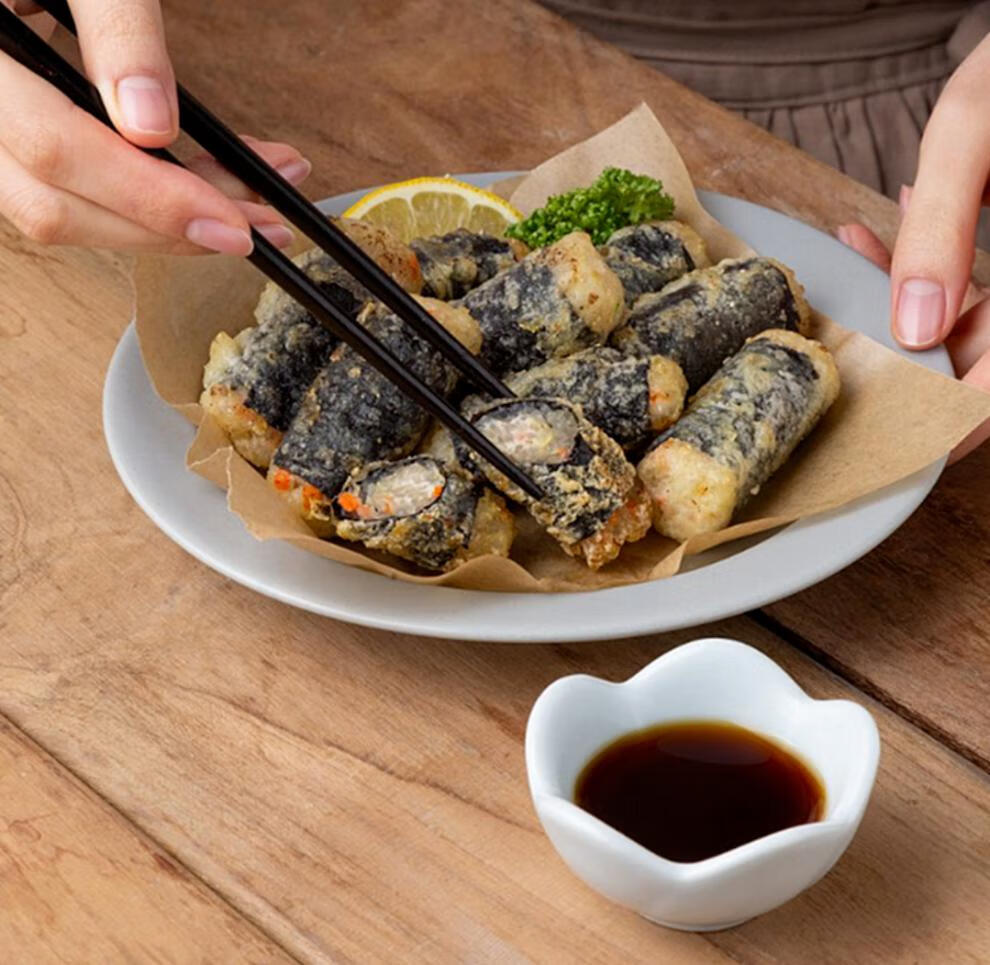 韩国油炸紫菜粉条卷儿300g韩式街头小吃加热即食油炸方便食品【图片