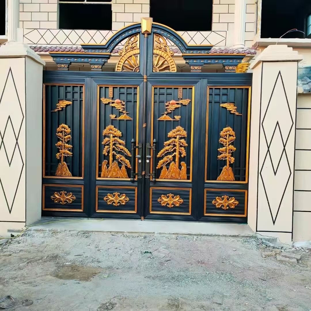 不锈钢大门烤漆大门对开门双开门入户门农村大门 大门头【图片 价格