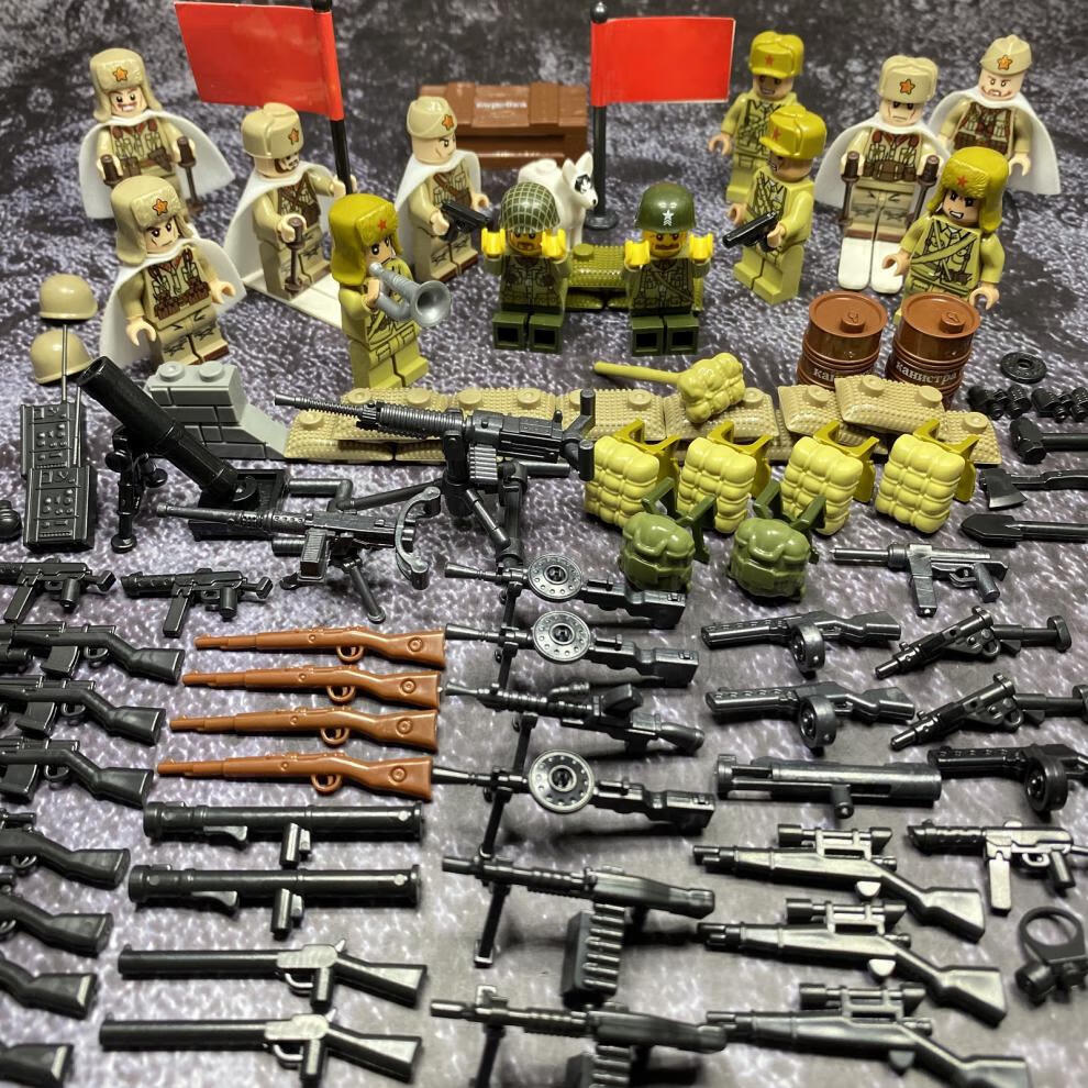 长津湖二战积木抗美援朝志愿军积木人仔军事系列玩具中国人民士兵新年