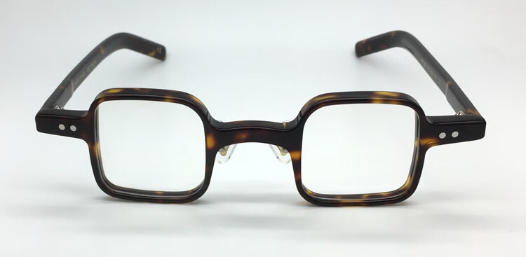 复古正方形超小眼镜架日本手工板材粗边眼镜框男配近视高度眼镜 镜架