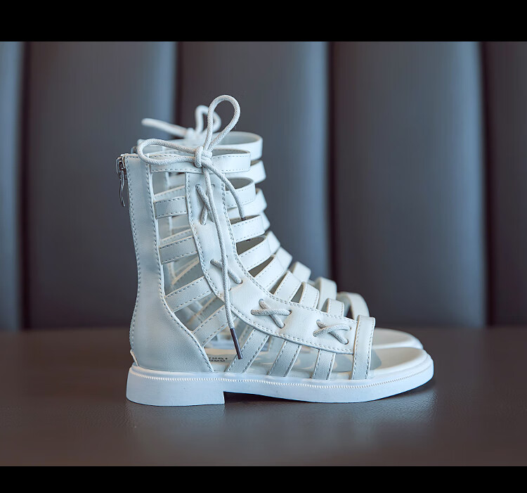 新品迪士尼同款 女童软底罗马鞋2020夏季新款小女孩高帮凉鞋儿童中大