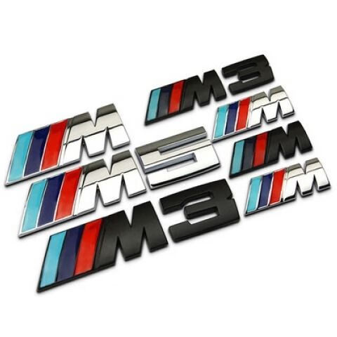 宝马bmw新3系5系m3m5m1车标贴纸车尾标m改装标x1x3x5车贴金属尾标 大