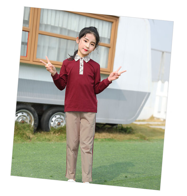 vhuisa 珠海市校服香洲区小学生纯棉春秋装套装男生女生长袖t恤长裤秋