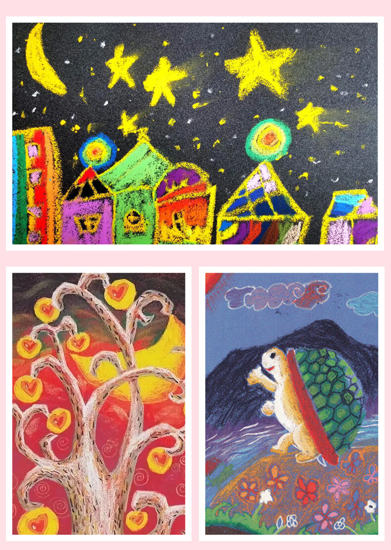 彩砂纸8k开a4砂纸画画创意美术儿童绘画16k手工彩色沙画彩沙黑色 油画