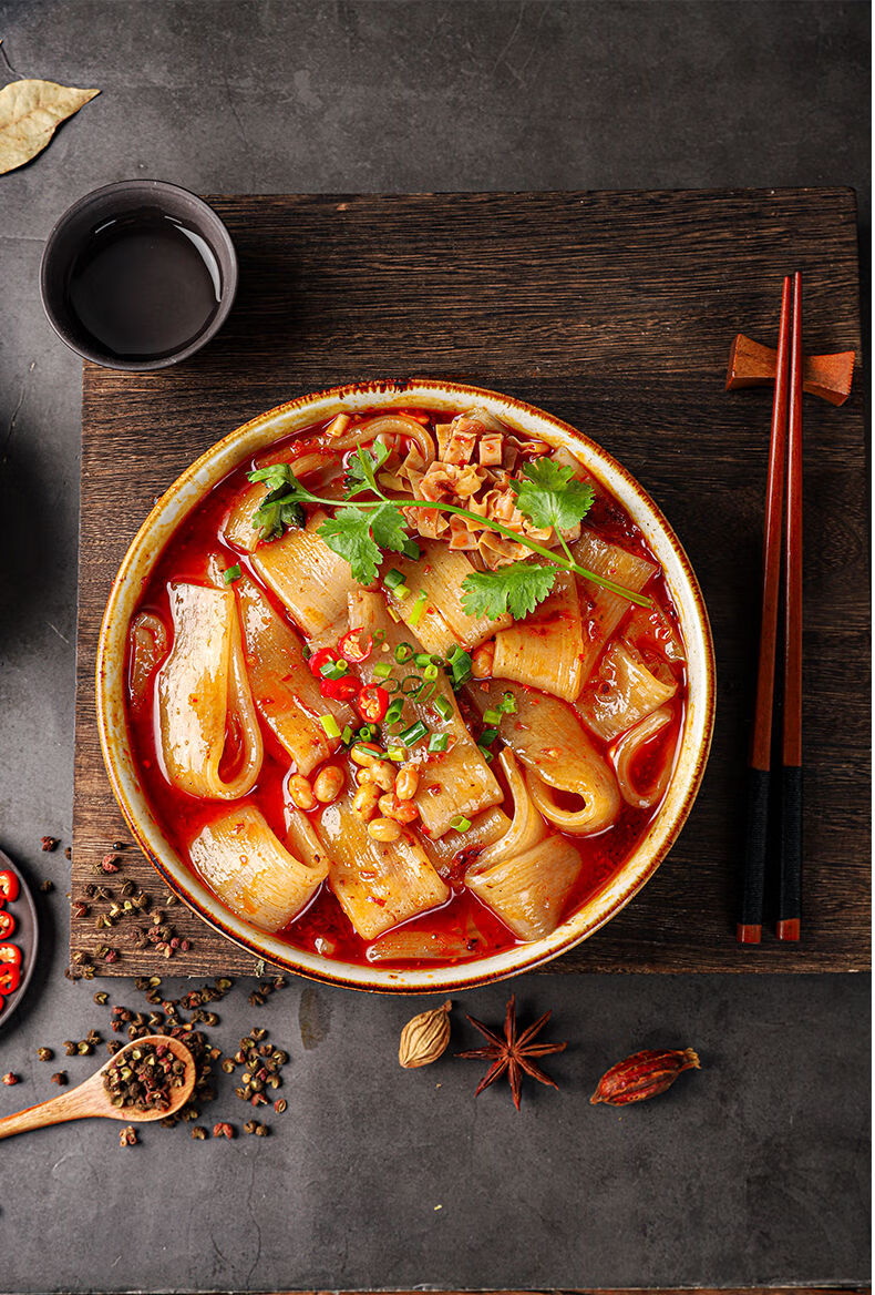 猫村长流汁宽粉火锅粉袋装266g成都牛油火锅底料速食川粉红薯粉夜宵