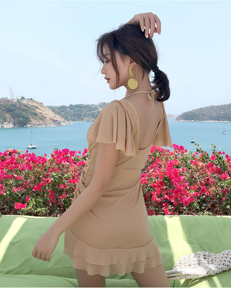 高档韩版东大门女神泳衣女2021新网红ins风性感保守泳装9936黑色高档