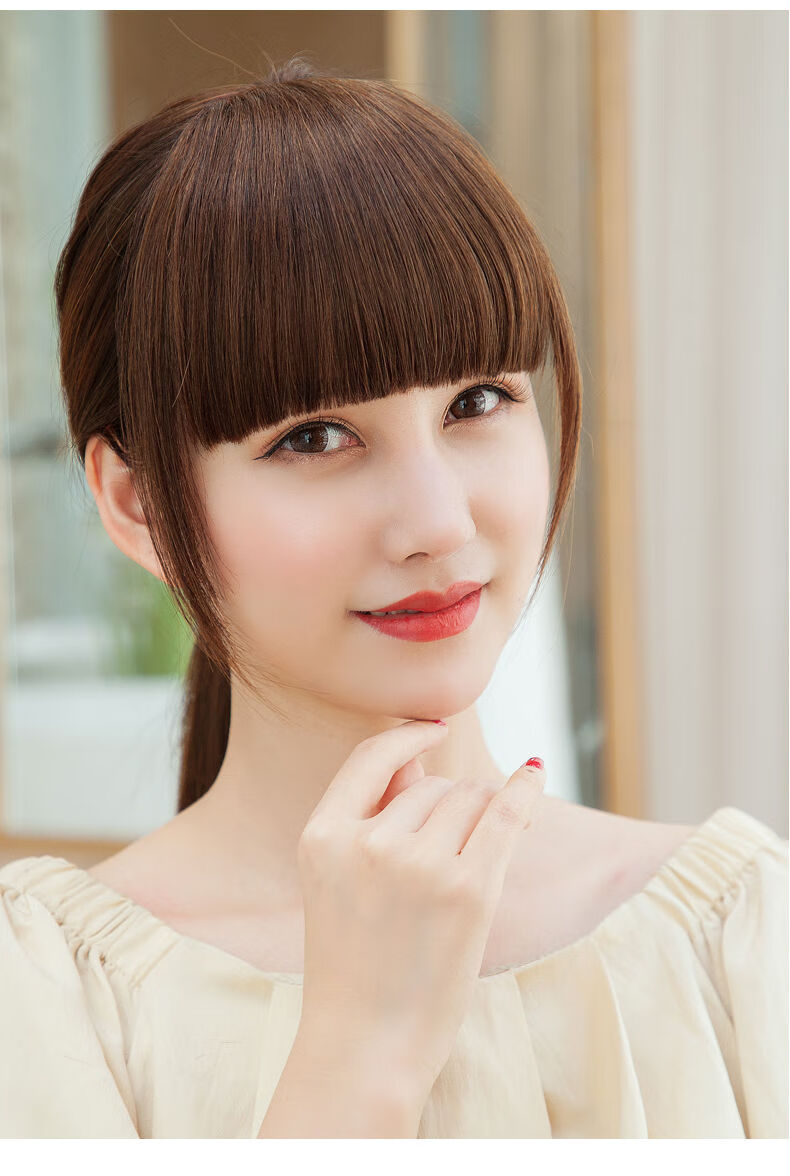 fanfushi 范富诗齐刘海发片 前刘海真发假发发片刘海女头发帘自然无痕