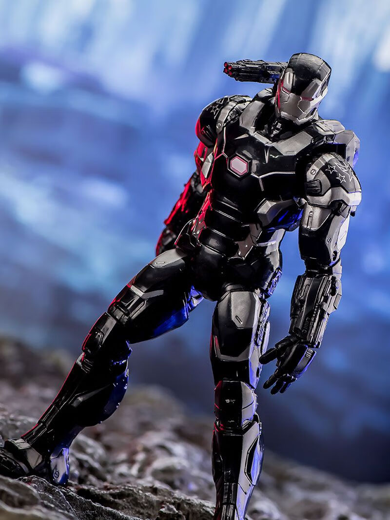 者联盟男孩玩具红黄战争机器黑色钢铁侠模型玩具人偶 钢铁侠mk3-17cm