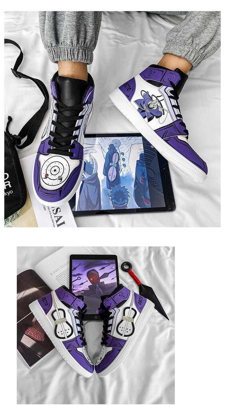 同款旗舰官方男女鞋火影忍者鞋子男动漫联名款旗舰官方空军一号aj高帮