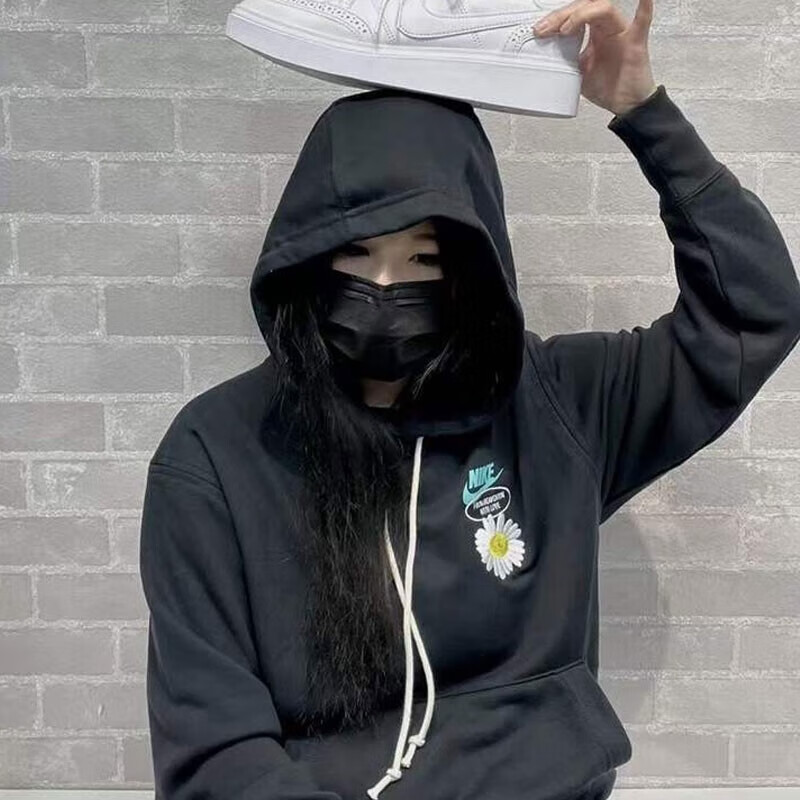 耐克(nike) nsw男子针织刺绣小雏菊印花运动休闲连帽卫衣 dm4994-113