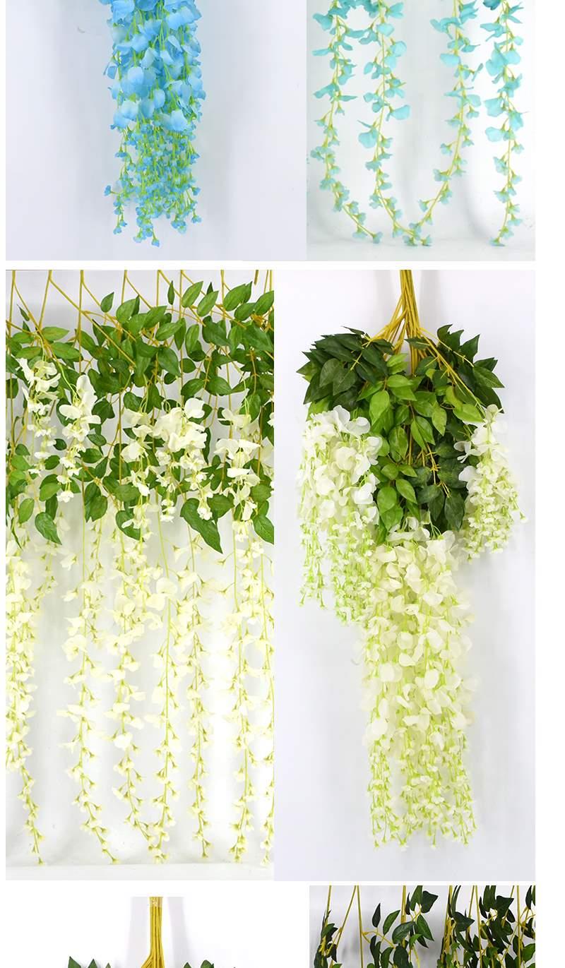 仿真紫藤花假花 紫罗兰吊顶花藤 室内婚庆装饰藤条塑料花条藤蔓植物