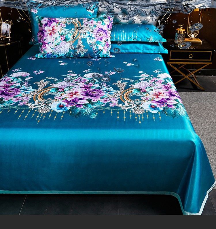 莱子家纺夏季凉席冰丝席两三件套可机洗折叠空调软席子恐龙星球可机洗