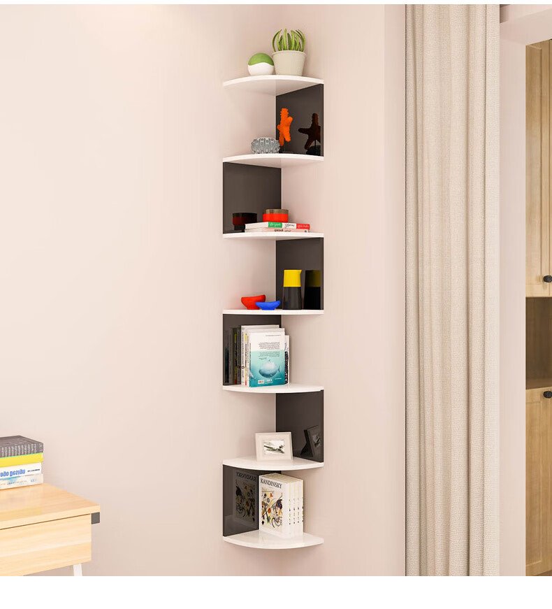 墙上三角架墙角转角置物架壁挂客厅隔板墙壁挂架书架墙面卧室壁柜可