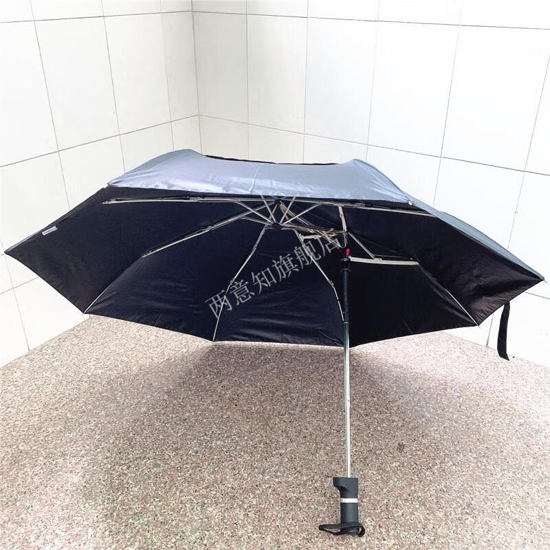 抗台风雨伞 黑胶双层抗风牢固台风专用伞 三折叠晴天雨伞偏重心伞