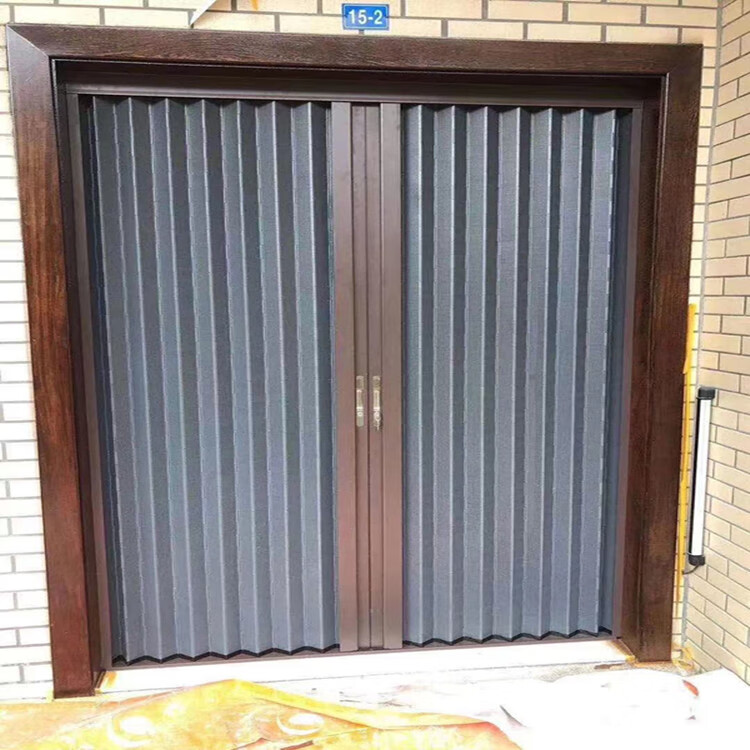 普单金刚网纱门定制家用大门防蚊防盗推拉式隐形折叠伸缩铝合金纱窗门