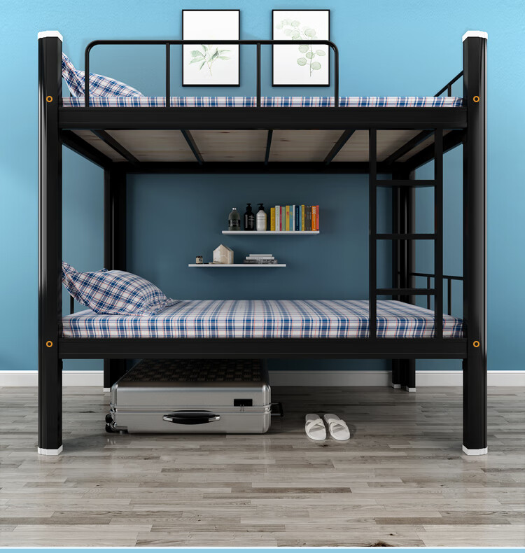小米mi生态米家通用上下铺铁床双层床12米员工学生宿舍床铁艺双人床