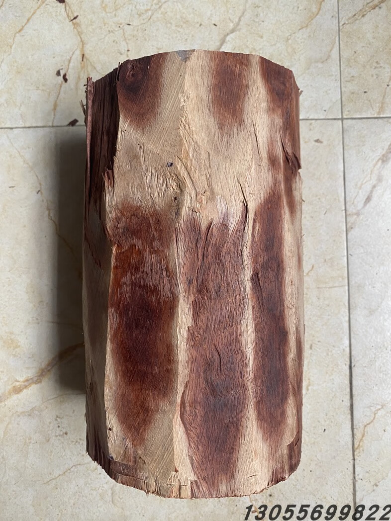 澳门尚多芙专柜原木料非洲赞比亚小叶紫檀血檀高油性密度佛珠料笔筒料