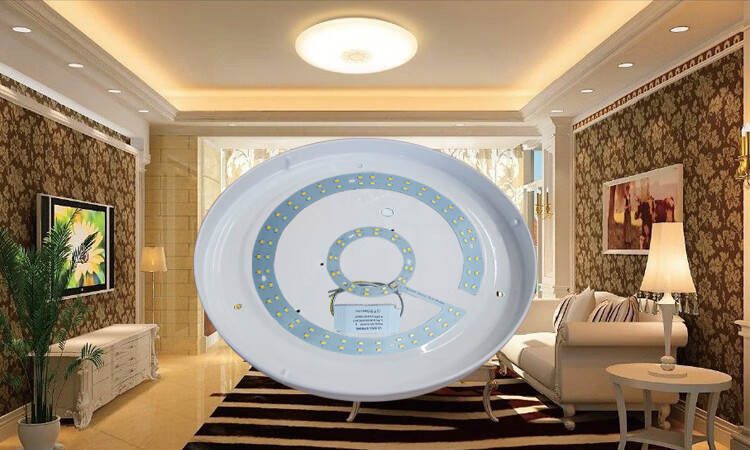 led照明吸顶灯三色改造灯板圆形灯盘单色灯芯灯条替换光源节能灯6w