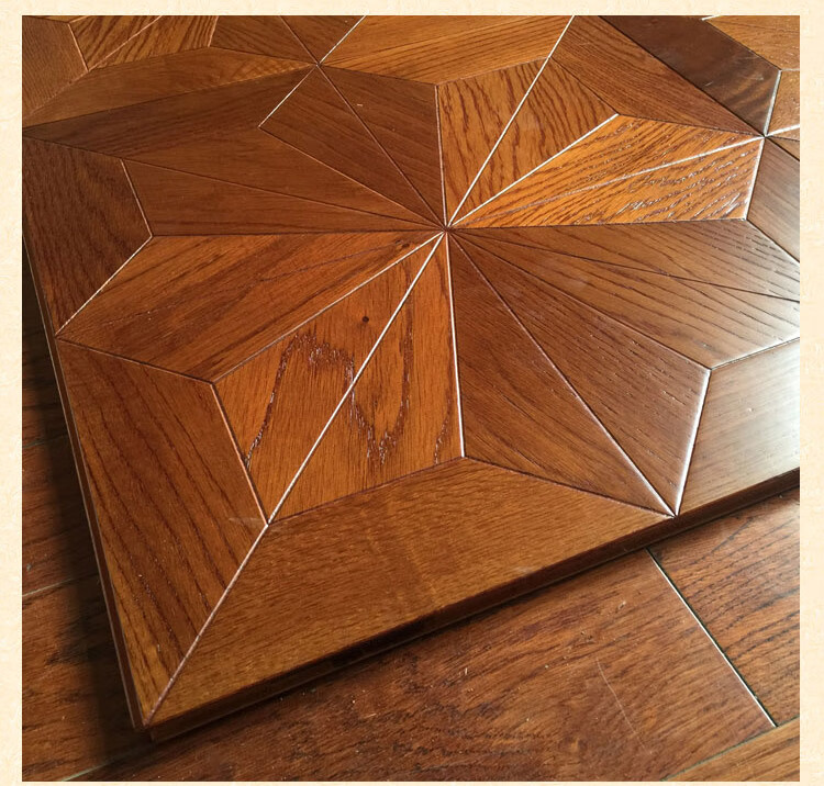 方块锁扣拼花地板红橡木15mm厚多层实木复合地板美式轻奢中式家用