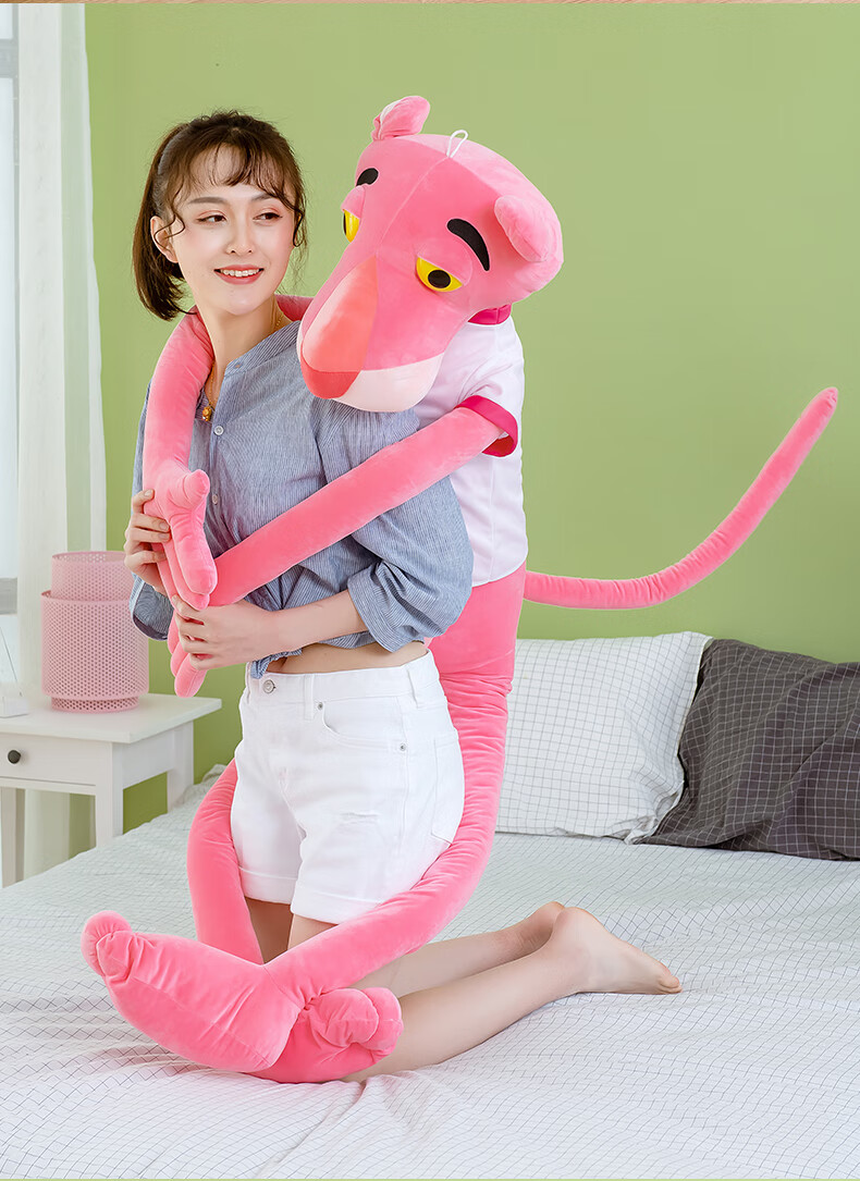 2022新款生日礼物抱枕送女生可爱顽皮豹生日礼物女粉红豹毛绒玩具玩偶