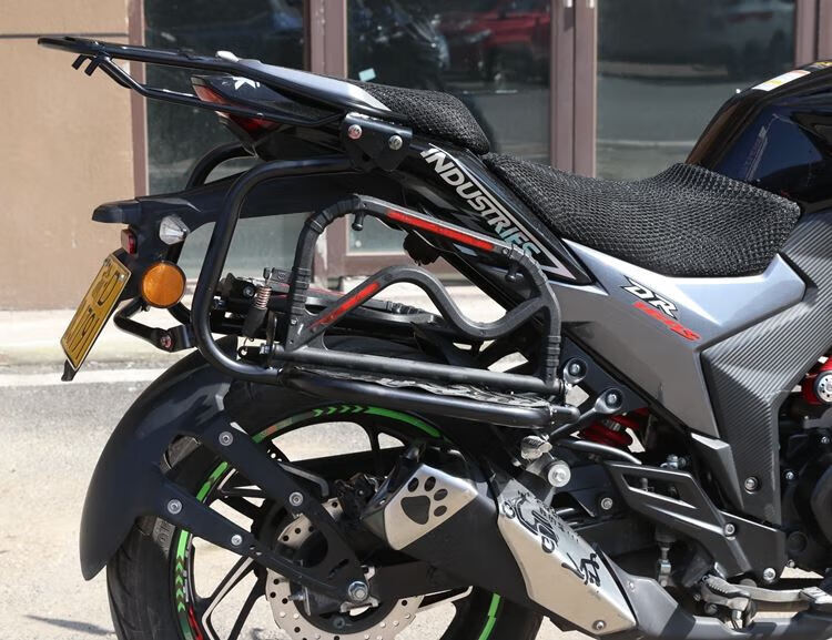 适用于豪爵摩托车加装尾架适用dr160s侧翻货架hj150-10d改装后货架翻