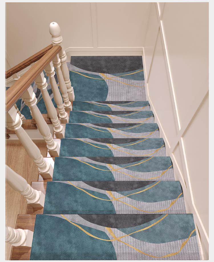 楼梯地毯自粘防水楼梯防滑地毯垫实木楼梯踏步保护膜免胶自粘可擦洗