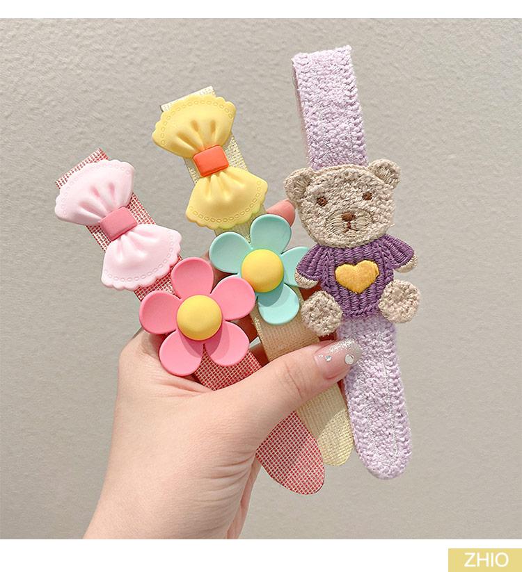 zhio儿童魔术贴发箍女童刘海贴整理碎发可爱宝宝头箍发卡头饰发帖 超