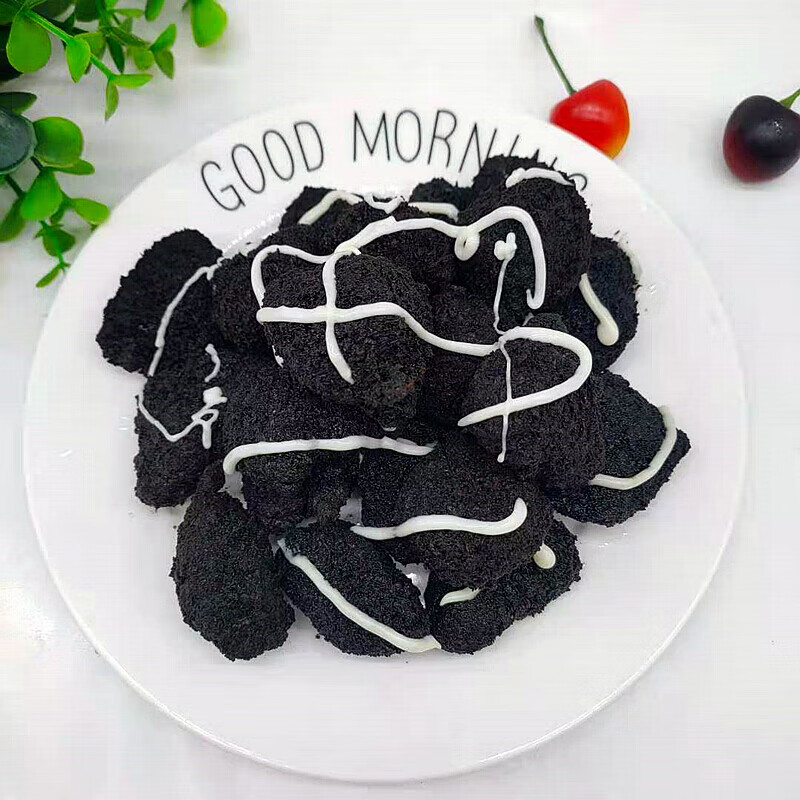 黑金鸡块1kg墨鱼汁盐酥鸡脏脏黑炭炸鸡冻半成品新品特色油炸小吃