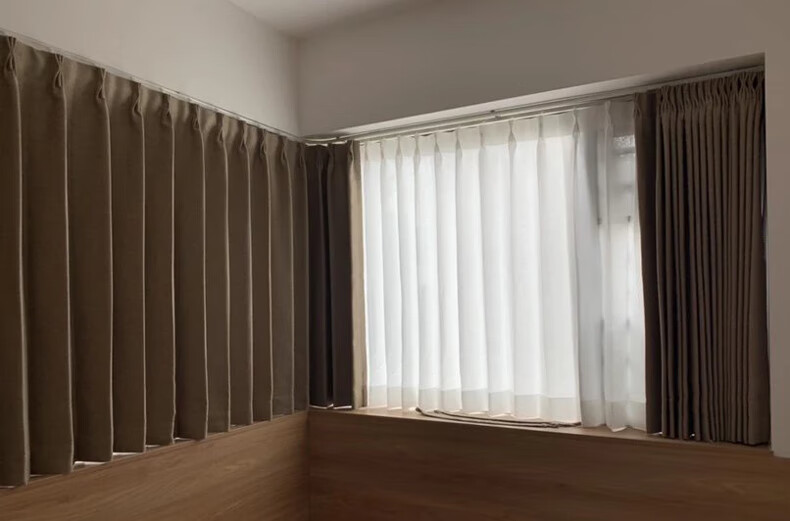 189系列 高温蒸汽定型窗帘日式工艺落地飘窗窗台阳台卧室 浅灰 er1