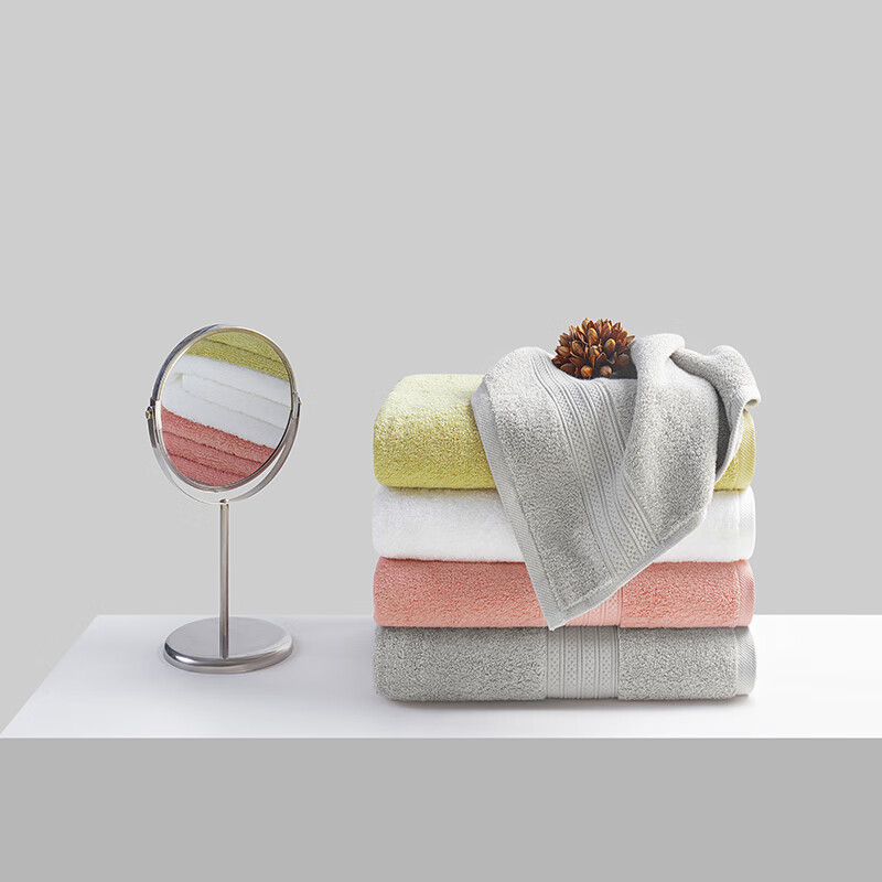 fgacct单人全棉加厚方巾样板房五星级酒店毛巾摆件家用纯棉吸水速干