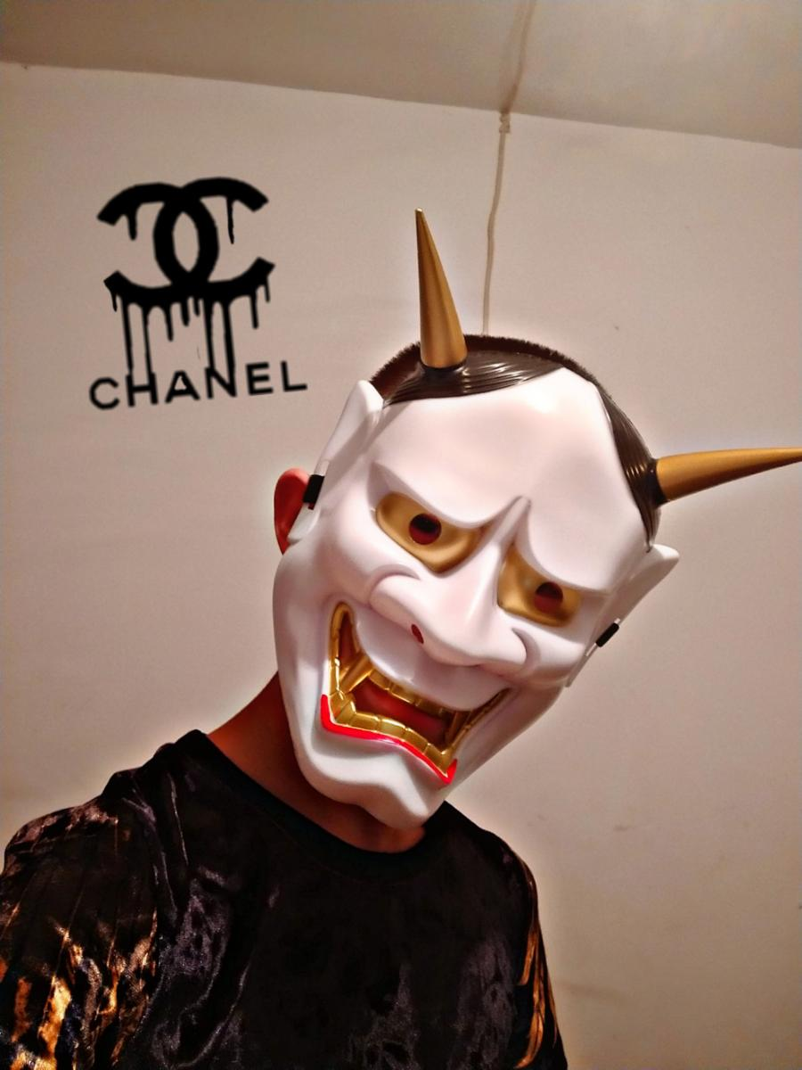 般若面具男恐怖面具舞会派对道具兰陵王鬼脸班诺面具抖