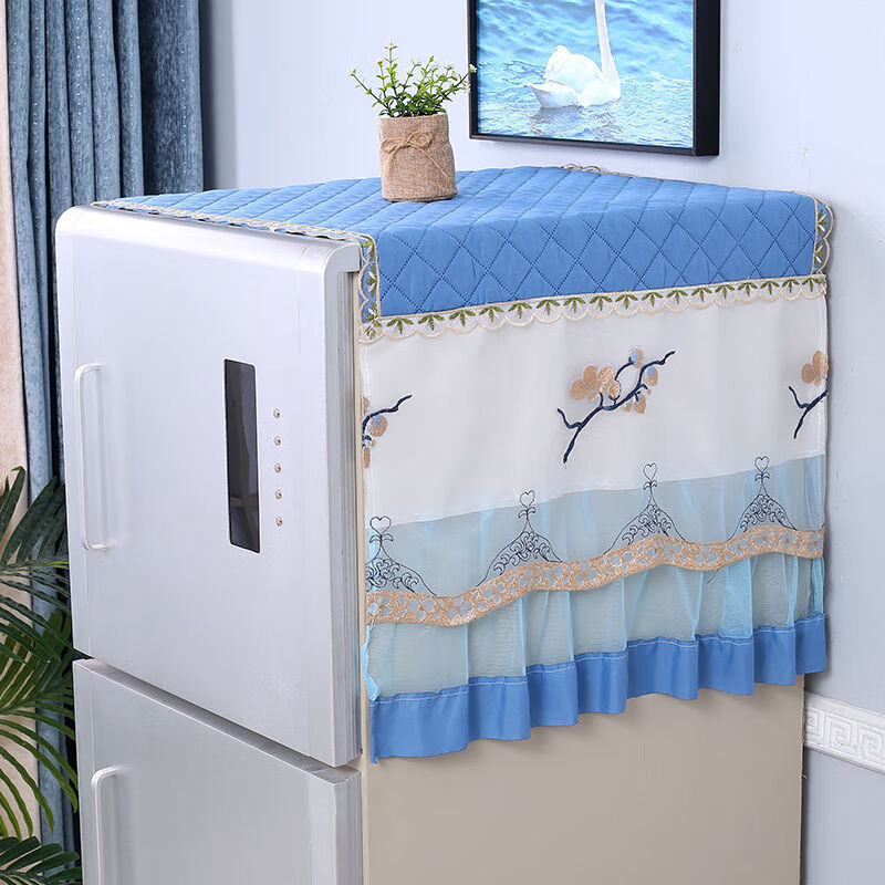 布双开门简约现代家用冰箱罩子柜顶盖布网红单开门双开门冰箱套防尘罩