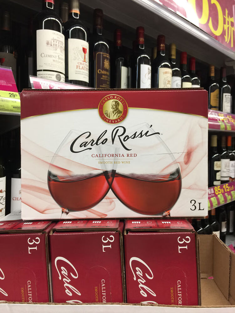 美国进口加州乐事红酒3l双杯红酒加州红酒乐事盒装葡萄酒袋装红酒澳