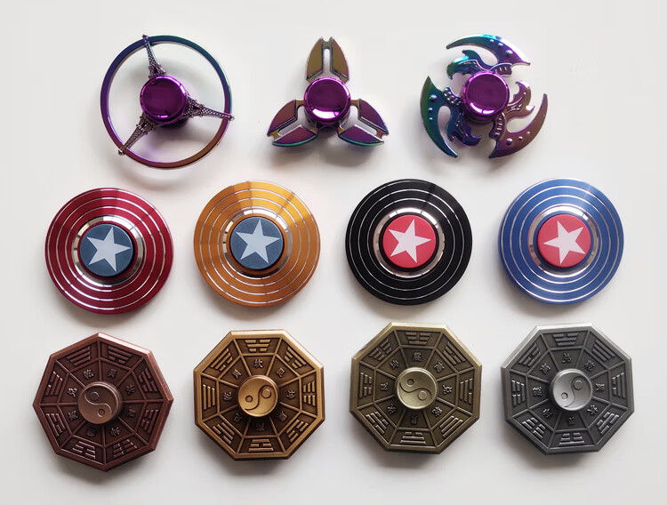 手指陀螺太极 创意指间陀螺太极八卦合金属指尖陀螺成年人儿童手指