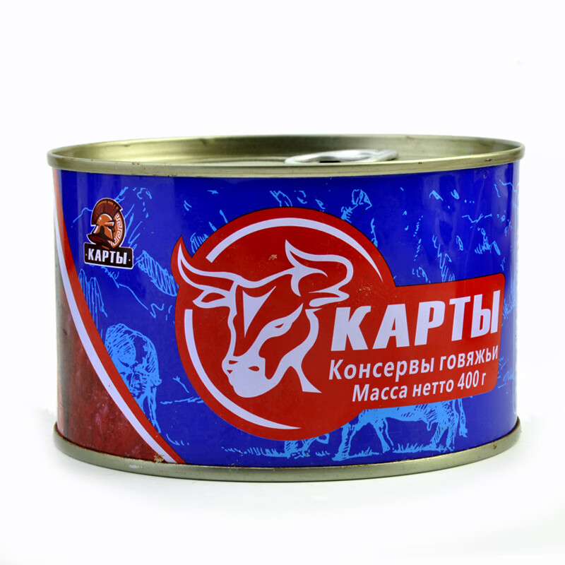俄罗斯风味牛肉罐头卡勒德开罐即食品户外旅行垂钓俄式工艺1盒卡勒德