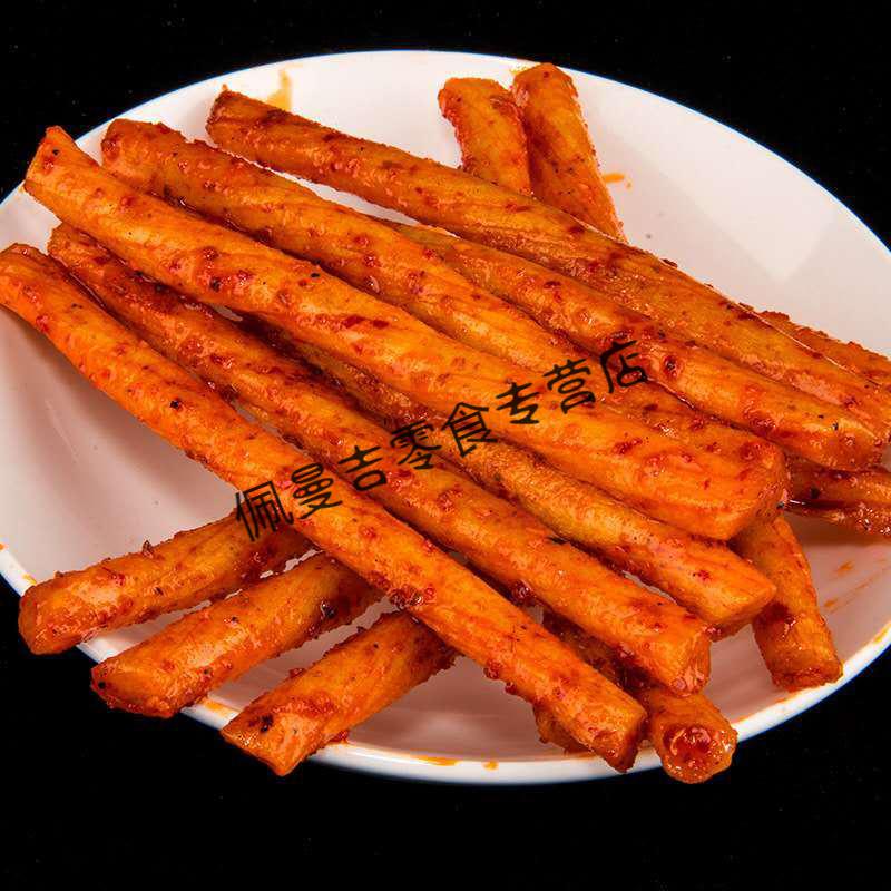 鸡排辣条 俏嘴巴辣条素牛筋豆筋辣片网红零食加洲鸡排味面筋麻辣面