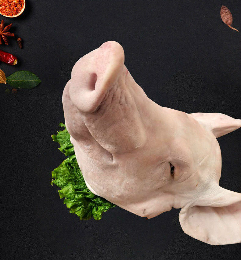 新鲜猪头生猪头整只土猪头猪脸带耳朵猪脸猪头黎麦跃堡一只装每只1800