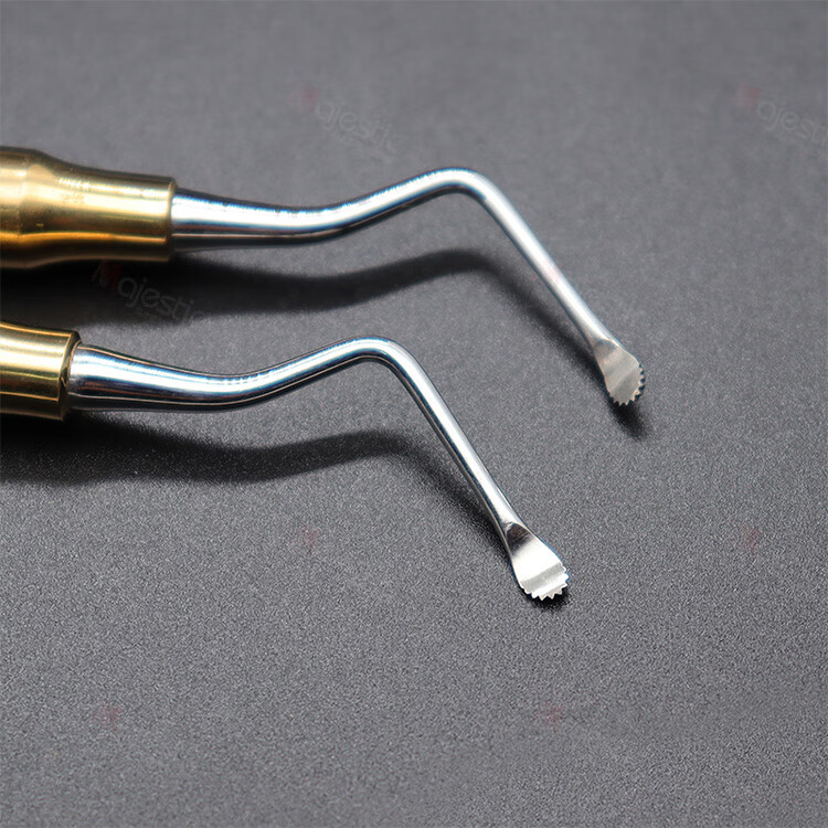 牙科工具带齿刮匙双头锐匙刮治器充填器拔牙挖勺口腔种植器械材料 头