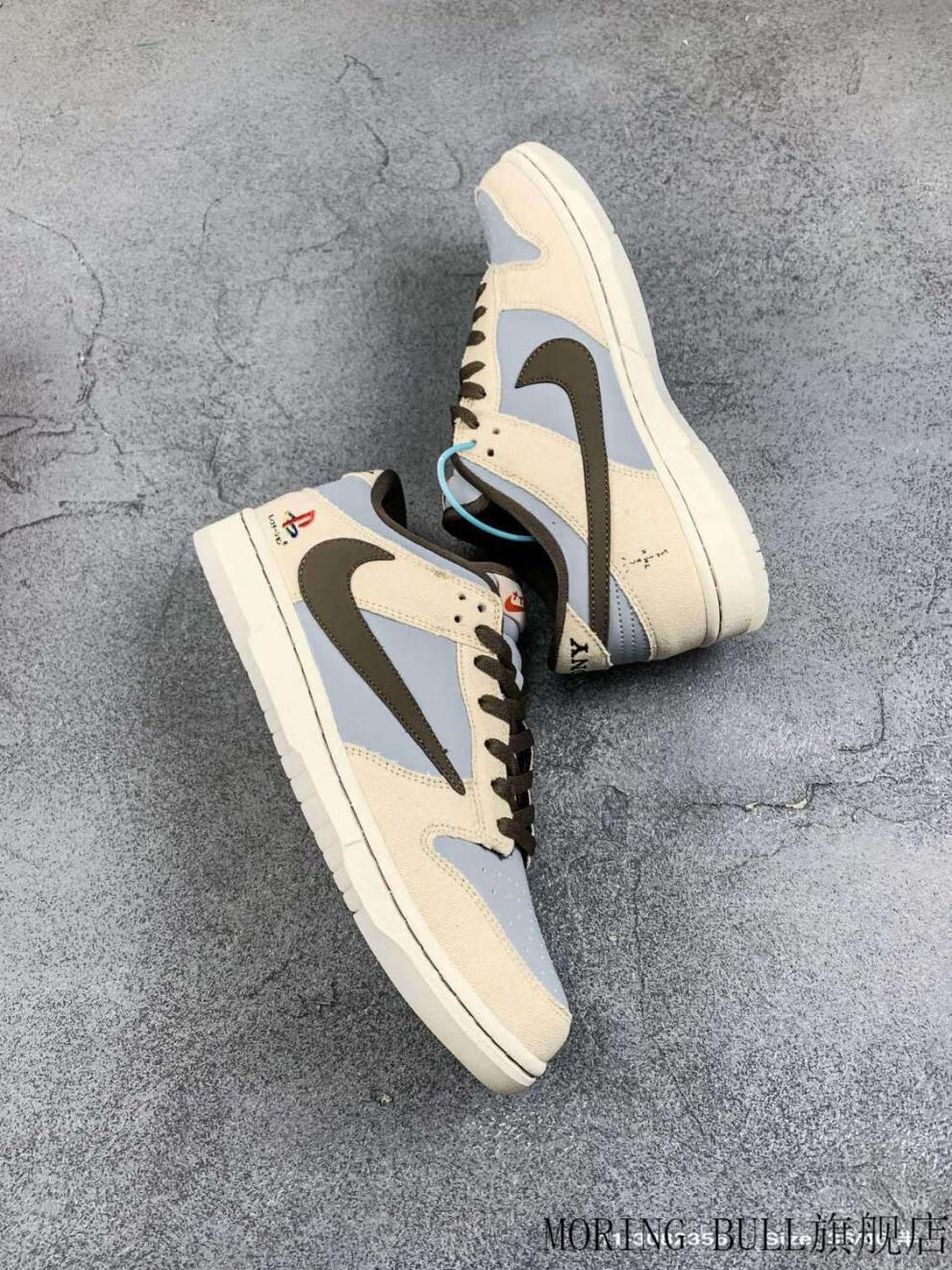 公司级travisscottxplaystationxsbdunk三方联名倒钩板鞋都灰色36