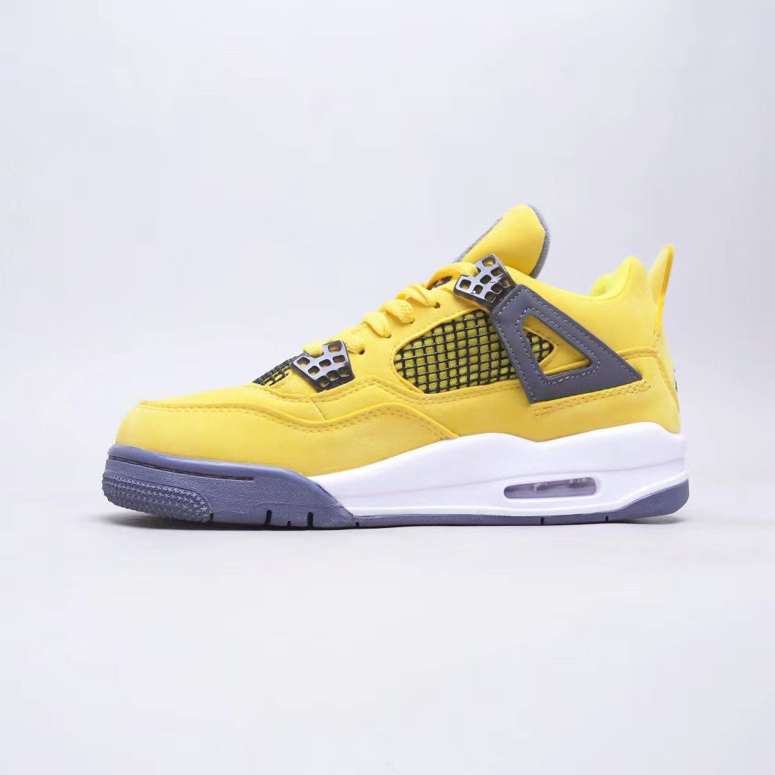 纯原乔4鞋黑水泥男女鞋中帮经典复古休闲运动文化aj4篮球鞋 白色 36