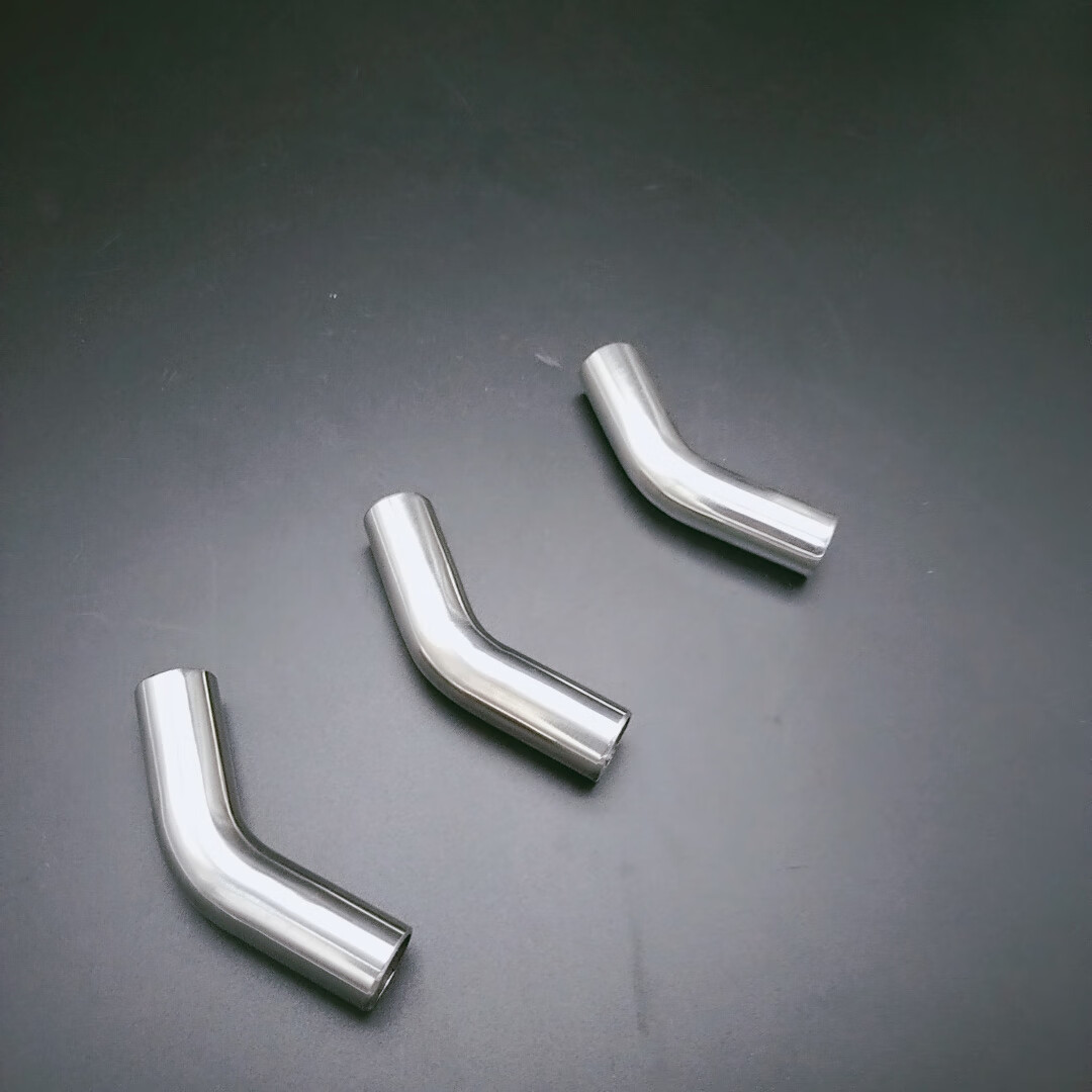 304不锈钢45度加长弯头双边直边加长弯头卫生内外镜面弯管1332