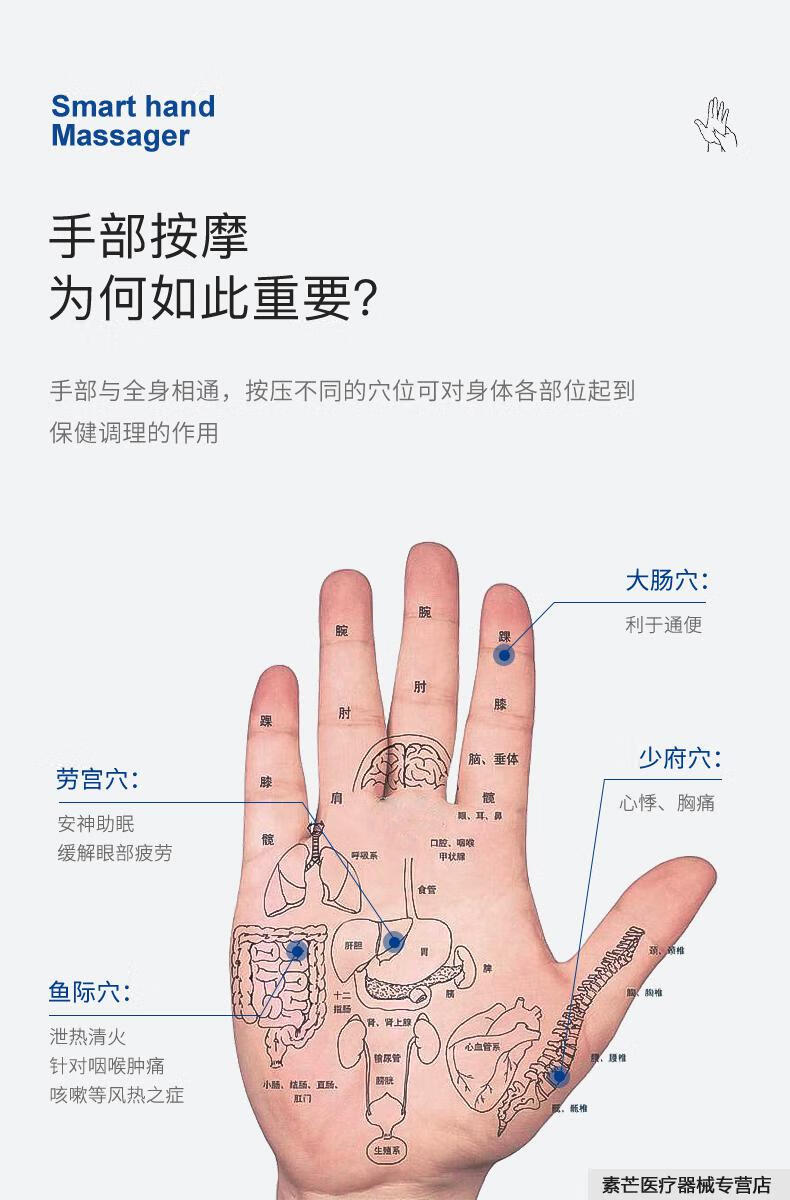 京健康风湿性炎关节理疗仪按摩器手指麻木手掌经络揉捏电动穴位小型