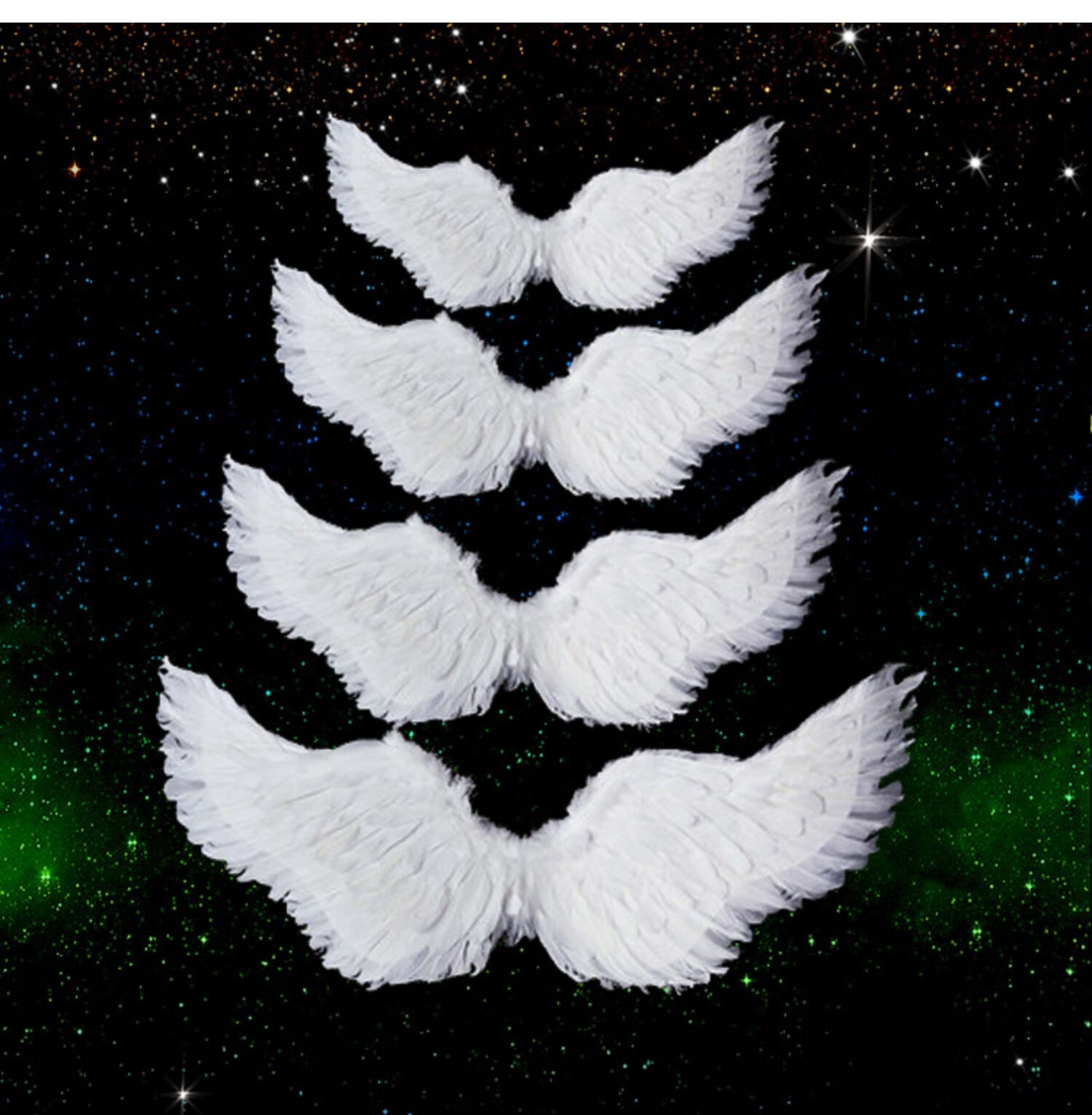 天使羽毛翅膀 儿童表演黑色恶魔ita新娘花童燕形翅膀道具 小号翅膀