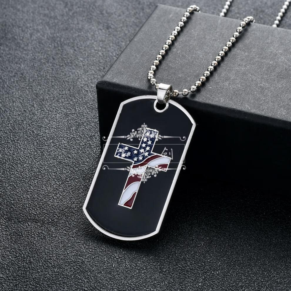 狗牌项链男生潮 帅气胸链男士脖子挂件饰品女生个性潮流带搭配衣服的