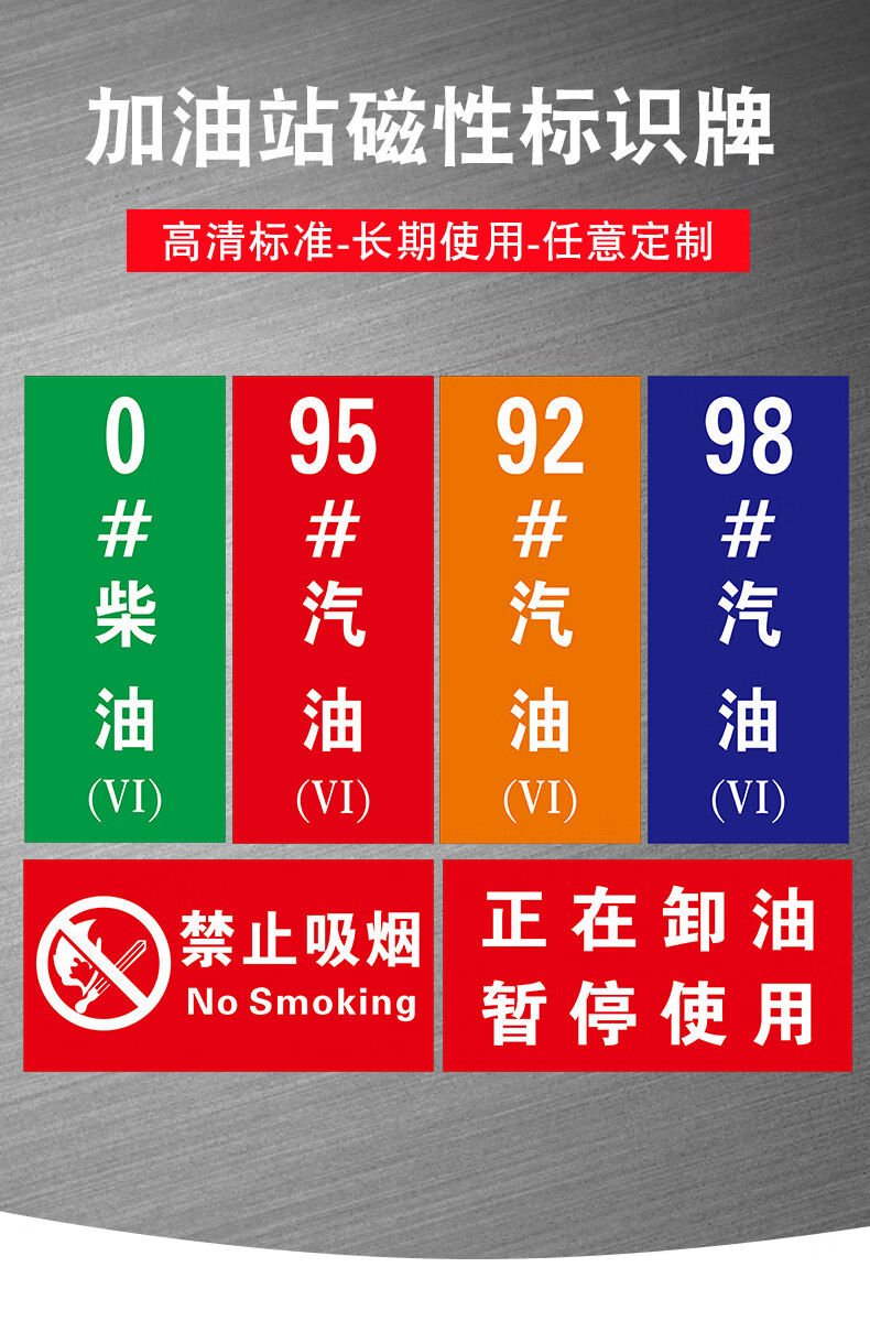 机油罐号回收确认油品提示牌中石油中石化指示标1020车用柴油12x30cm