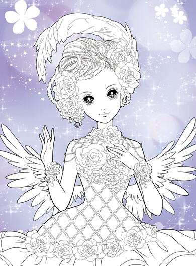 小公主玩美涂画炫彩公主益智游戏儿童彩笔涂画书海豚传媒出品